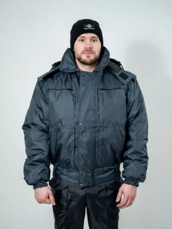 Куртка зимняя Оперативка (мод. N) однотонная серая, тк. оксфорд - интернет магазин Полигон