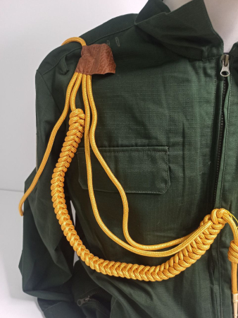 Аксельбант офицерский (1 наконечник) "корейская нить", золотой - интернет магазин Полигон