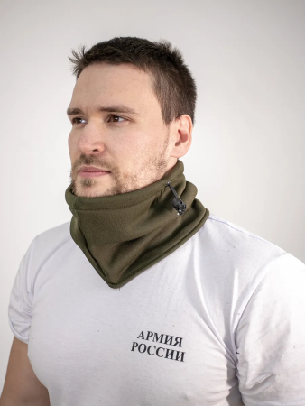 Шарф ВКБО, оливковый, флис - интернет магазин Полигон