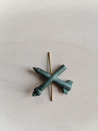 Эмблема петличная защитная ЗРВ ВВС, зеленый, металл - интернет магазин Полигон