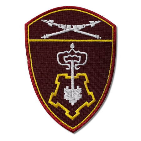 Шеврон вышитый на липучке Росгвардия Восточный Округ ВОХР, бордовый, желтый, белый - интернет магазин Полигон