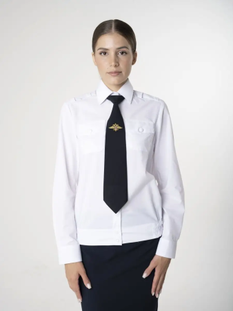 Галстук-регат с вышивкой с орлом Полиция МВД, темно-синий, габардин - интернет магазин Полигон