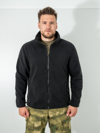 Куртка тактическая 3 в 1, цвет черный, ткань рип-стоп, ткань флис - интернет магазин Полигон