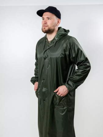 Куртка-Дождевик в чехле, зеленый, нейлон - интернет магазин Полигон