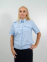 Рубашка РЖД, бледно-голубая, женская, короткий рукав - интернет магазин Полигон