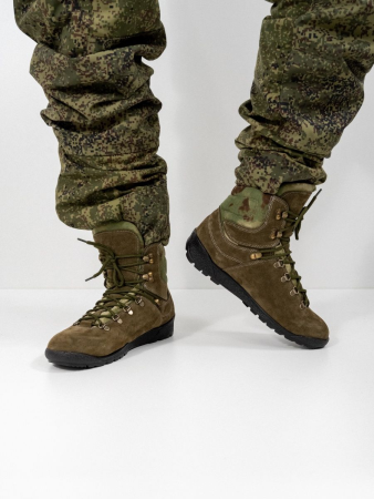 Берцы тактические ШТОРМ 018, мох, замша - интернет магазин Полигон