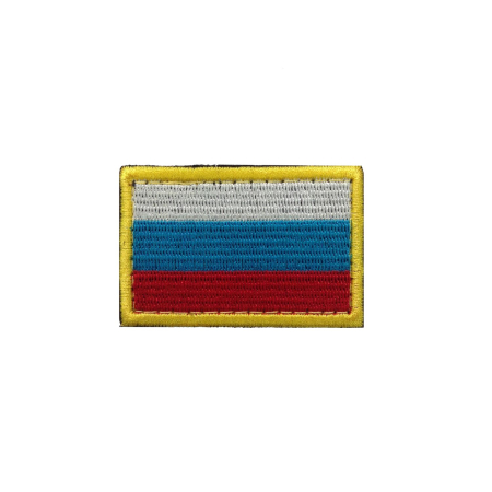Шеврон вышитый Флаг РФ на липучке, триколор 40x60 мм - интернет магазин Полигон