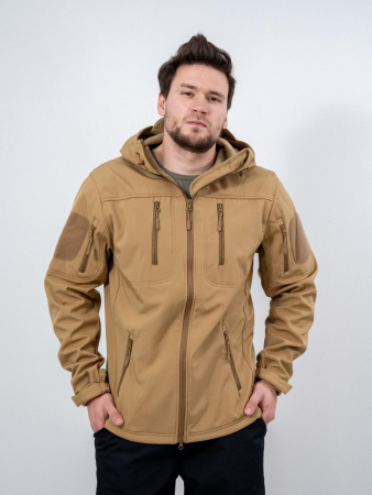 Куртка Оперативник, ткань Soft Shell, цвет песочный - интернет магазин Полигон