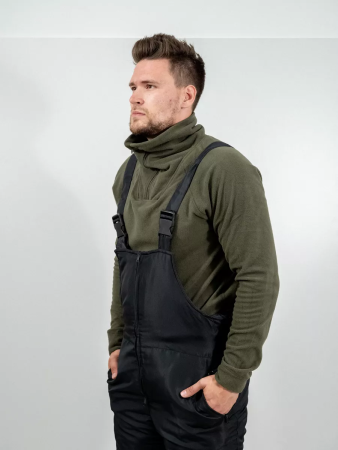 Полукомбинезон зимний Спасатель, ткань Дюспа, цвет Чёрный  - интернет магазин Полигон