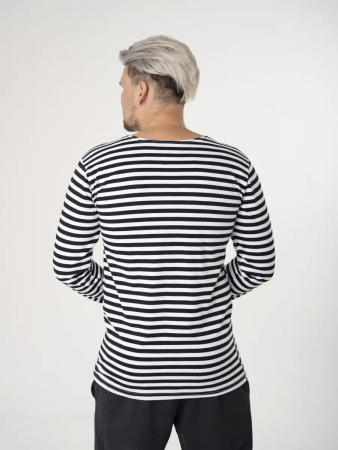 Тельняшка (ГОСТ 2й вязки) ВМФ, черный, шерсть, хлопок зима - интернет магазин Полигон