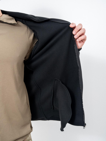 Толстовка на молнии, черныйфлис - интернет магазин Полигон