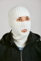 Маска 2 ОТВЕРСТИЯ, белый, пан, шерсть - интернет магазин Полигон