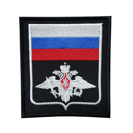 Шеврон вышитый (флагом) на липучке приказ № 300 Вооруженные силы, черный - интернет магазин Полигон