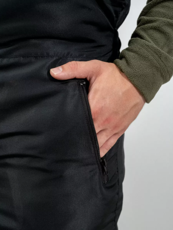 Полукомбинезон зимний Спасатель, ткань Дюспа, цвет Чёрный  - интернет магазин Полигон