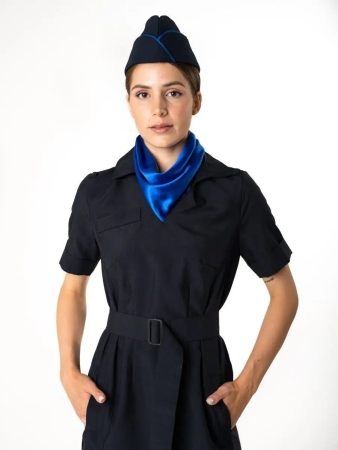 Платье (короткие рукава) Полиция, черный, габардин - интернет магазин Полигон