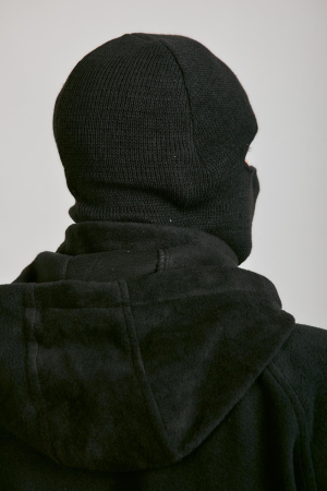 Маска Лыжник (1 отверстие), черный, пан, шерсть - интернет магазин Полигон