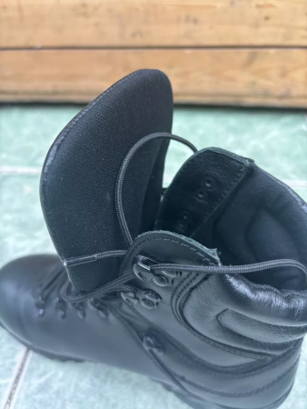 Берцы МАНГУСТ штурмовые городского типа, Бутекс черный, кожа - интернет магазин Полигон