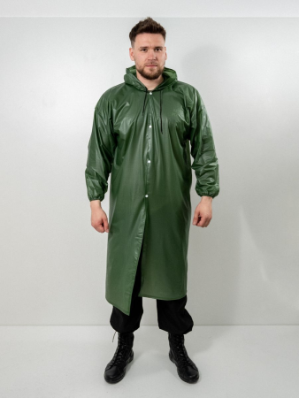 Плащ-Дождевик, зеленый, винил - интернет магазин Полигон