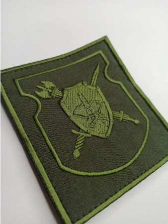 Шеврон вышитый, полевой (на липучке) приказ № 300 Военная полиция, оливковый - интернет магазин Полигон