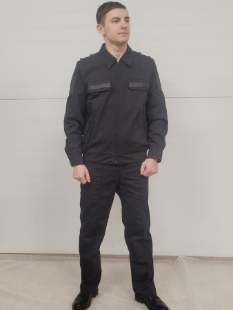 Костюм офисный с длинными рукавами, черный, rip-stop (рипстоп) - интернет магазин Полигон