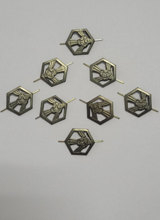 Эмблема петличная нового образца защитная Войска РХБЗ, зеленый, металл - интернет магазин Полигон