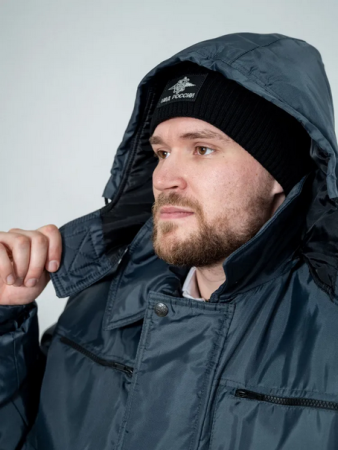 Куртка зимняя Оперативка (мод. N) однотонная серая, тк. оксфорд - интернет магазин Полигон