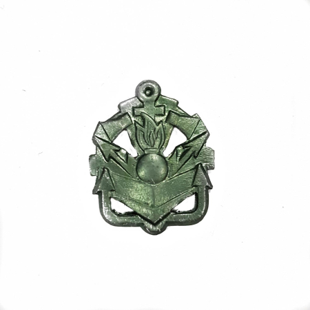 Эмблема петличная нового образца защитная Инженерные войска, зеленый, металл - интернет магазин Полигон