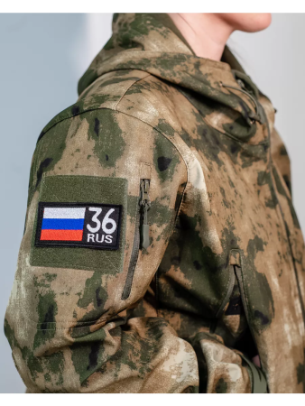 Шеврон вышитый Регион 36, фон черный, на липучке - интернет магазин Полигон