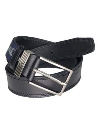 Ремень КЛАССИЧЕСКИЙ кожаный 35 мм., черный - интернет магазин Полигон
