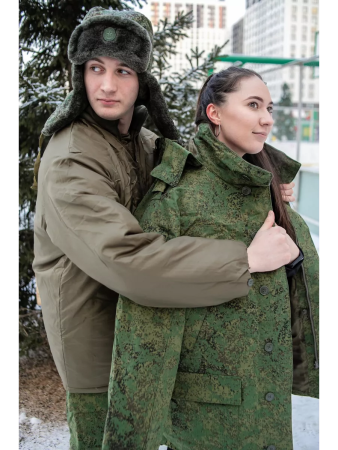 Куртка  зимняя ПОЛЕВАЯ (Юдашкин) тк. рип-стоп Зеленая цифра - интернет магазин Полигон