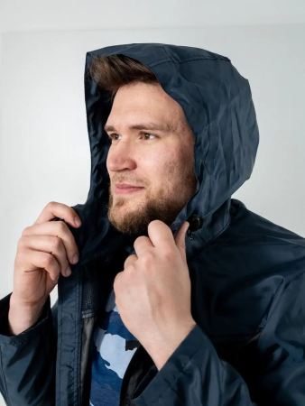 Куртка-ветровка STORM 20.20 М-469 OX-K, черный, синий - интернет магазин Полигон