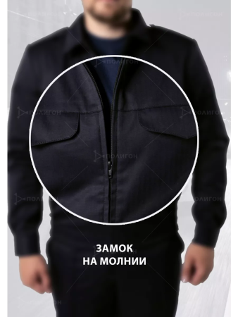 Костюм Полиция Офисный, приказ №777, повседневный летний, без канта, цвет черный, ткань патруль, рипстоп - интернет магазин Полигон