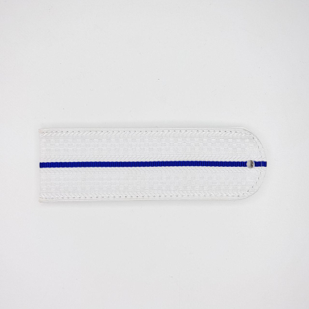 Погоны 1 васильковый просвет без канта нового образца на рубашку Юстиция, белый, пластик - интернет магазин Полигон