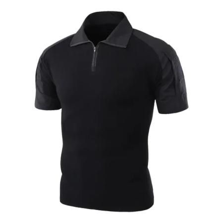 Рубашка боевая G2 FROG Short-sleeve Shirt, рип-стоп, Черный - интернет магазин Полигон