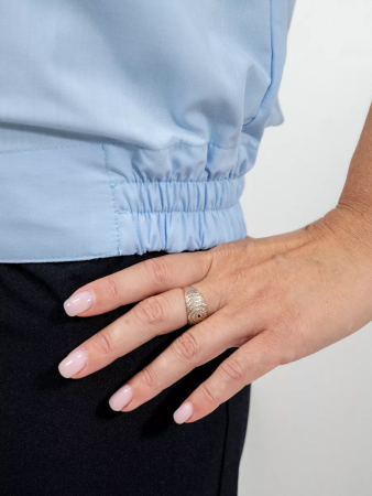 Рубашка РЖД, бледно-голубая, женская, короткий рукав - интернет магазин Полигон