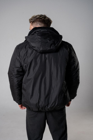 Куртка зимняя НОРД (Охрана), ткань Дюспа, цвет Чёрный - интернет магазин Полигон