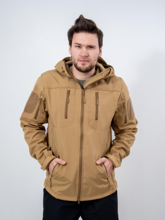 Куртка Оперативник, ткань Soft Shell, цвет песочный - интернет магазин Полигон