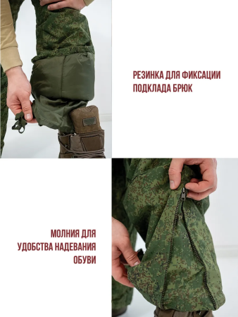 Костюм зимний ПОЛЕВОЙ (Юдашкин), ткань рип-стоп, цвет Зеленая цифра - интернет магазин Полигон