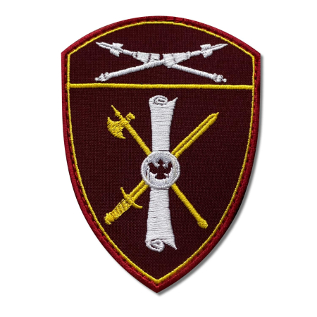 Шеврон вышитый на липучке Росгвардия Восточный Округ ЛРР и ГК, бордовый, желтый, белый - интернет магазин Полигон