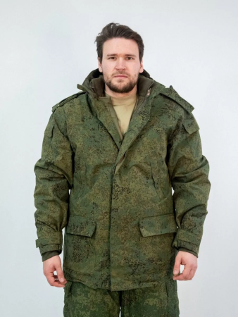 Куртка  зимняя ПОЛЕВАЯ (Юдашкин) тк. рип-стоп Зеленая цифра - интернет магазин Полигон