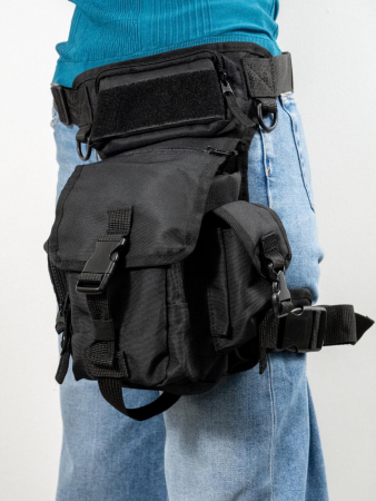 Сумка на бедро, черный - интернет магазин Полигон