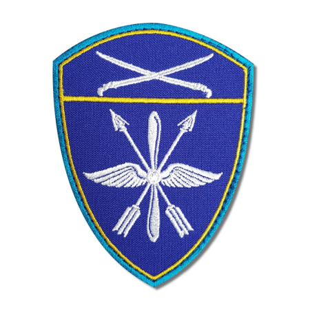 Шеврон вышитый на липучке Росгвардия Южный Округ Авиационные войска, синий - интернет магазин Полигон