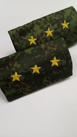 Ф/пог. "русская цифра" вышит. желтым (старший прапорщик)  - интернет магазин Полигон