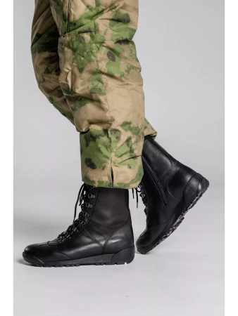 Берцы Кобра ZIP на молнии, Бутекс черный, кожа с шерстью мериноса зима - интернет магазин Полигон