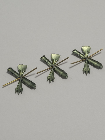 Эмблема петличная нового образца защитная Войска ПВО, зеленый, металл - интернет магазин Полигон