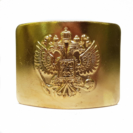Бляха на солдатский ремень Орел РФ, золотой, латунь - интернет магазин Полигон