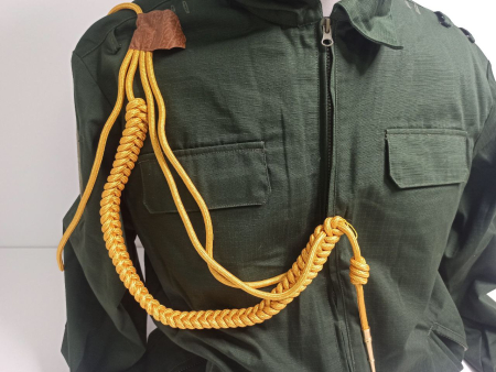 Аксельбант офицерский (1 наконечник) "корейская нить", золотой - интернет магазин Полигон