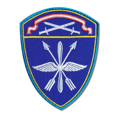 Шеврон вышитый на липучке Росгвардия С-Западный Округ Авиационные войска, синий - интернет магазин Полигон