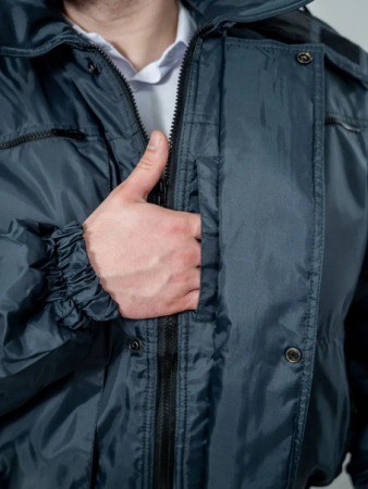 Куртка зимняя Оперативка (мод. N) однотонная серая, тк. оксфорд - интернет магазин Полигон