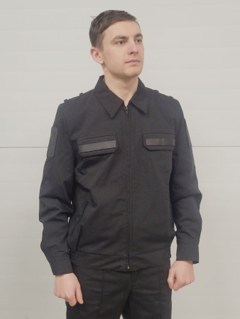 Костюм офисный с длинными рукавами, черный, rip-stop (рипстоп) - интернет магазин Полигон